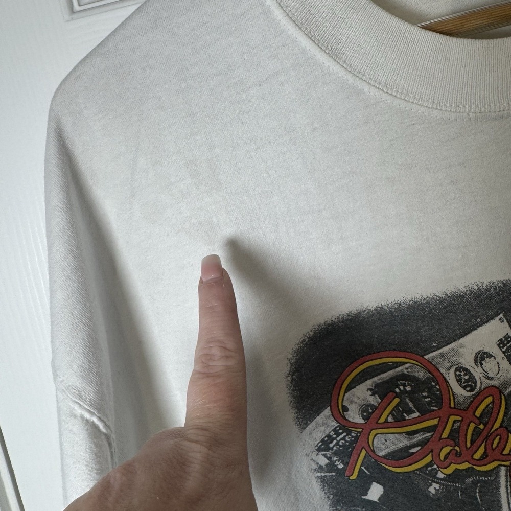 Vintage 1996 Dale Earnhardt T Shirt L White Blueprint Champion All Over Print 2x - Picture 2 of 8